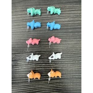 3D Cartoon Animal Bite Ceramic Novelty Earrings